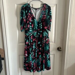 Torrid Black and Pink Floral Blouse